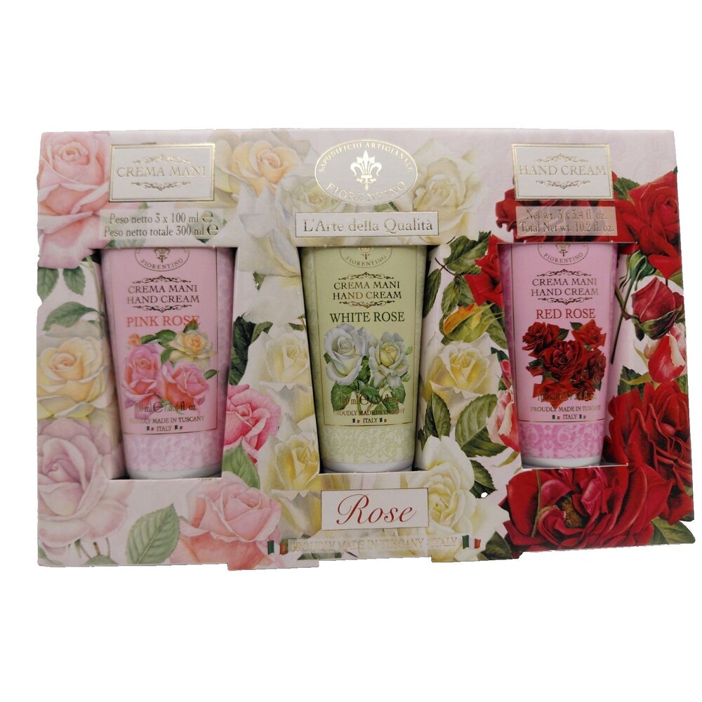 Florentino Hand Cream Rose‎ Scent 3 Pack  3.4 oz.